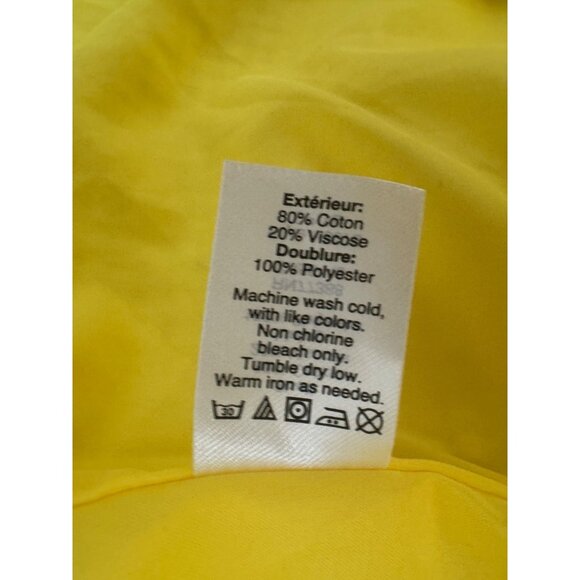 J. Crew Bright Yellow Basketweave Cold Shoulder Sundress Size XL‎ Summer - Picture 11 of 11